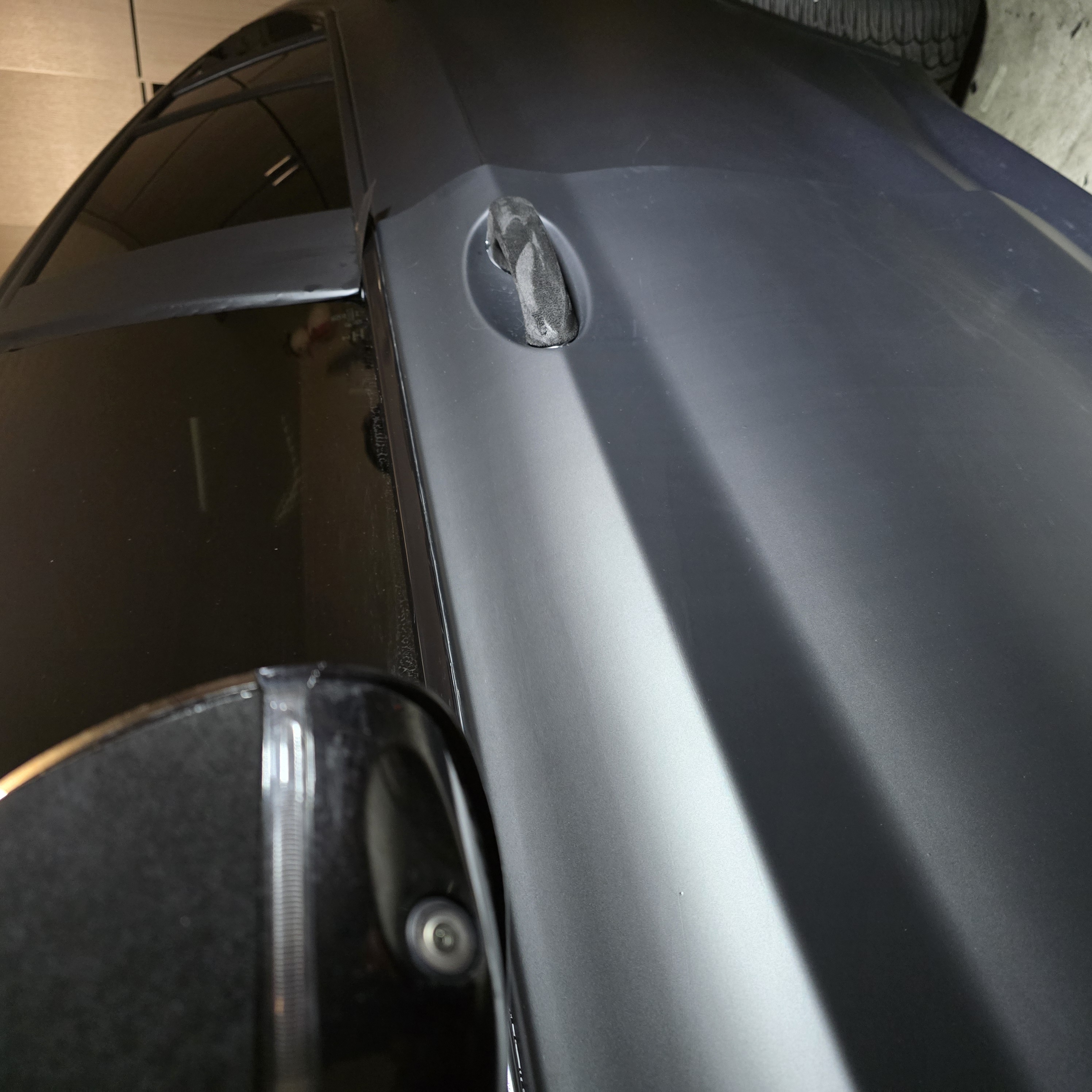 Ultra Matte Black Car Vinyl Wrap Tesla BMW PET review SadSloth 04