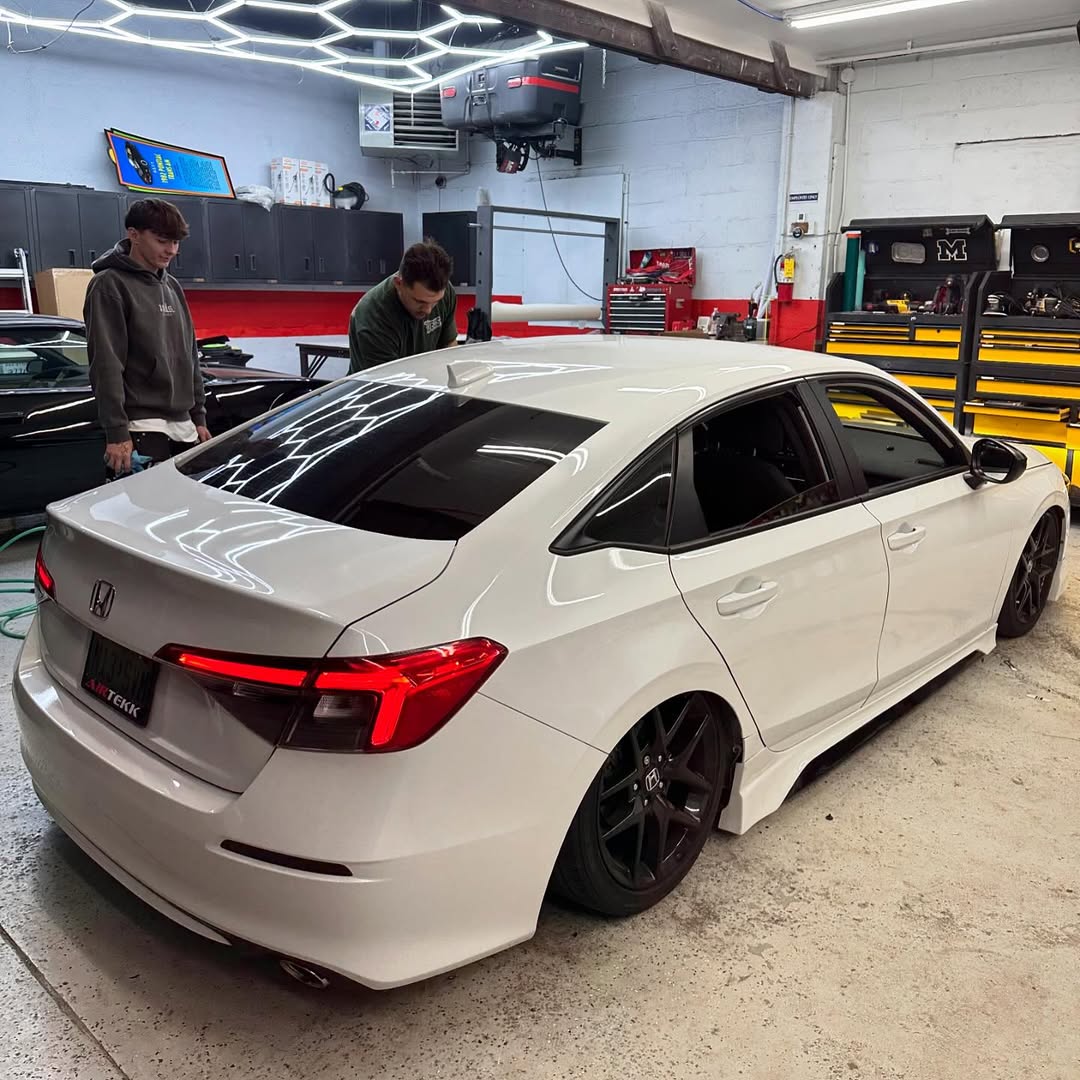 Gloss Metallic Chameleon Blue White Car Vinyl Wrap PET review existancegarage 03