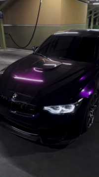 Gloss Metallic Ghost Midnight Purple Car Vinyl Wrap PET review gain