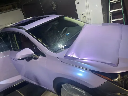 Gloss Metallic Periwinkle Purple Car Vinyl Wrap PET review 