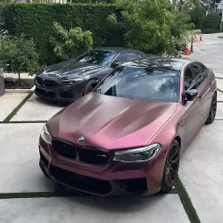 Matte Diamond Brown Red Car Vinyl Wrap review Malek Darwish 01