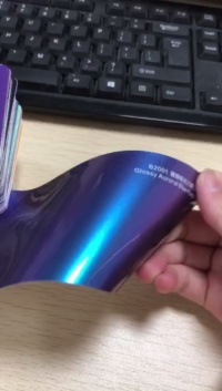Gloss Chameleon Blue Purple Car Vinyl Wrap review Sam Huxham