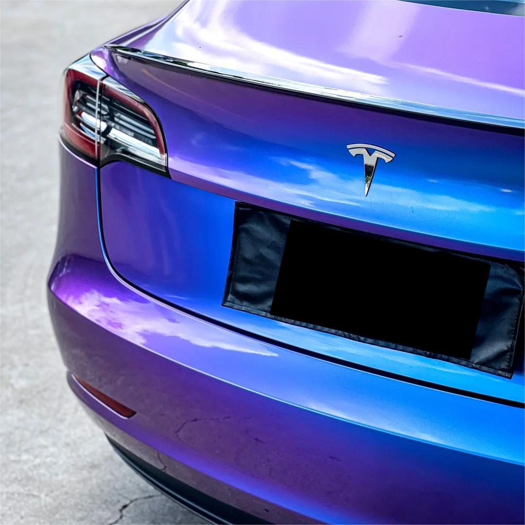 Gloss Chameleon Blue Purple Car Vinyl Wrap review Purple 04