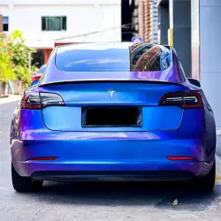Gloss Chameleon Blue Purple Car Vinyl Wrap review Purple 04