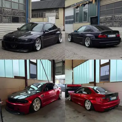 Ultra Glossy Metallic Vampire Red Car Vinyl Wrap Audi BMW PET   review artur._e46 02