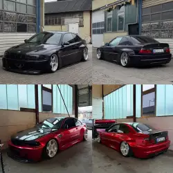 Ultra Glossy Metallic Vampire Red Car Vinyl Wrap Audi BMW PET   review artur._e46 02