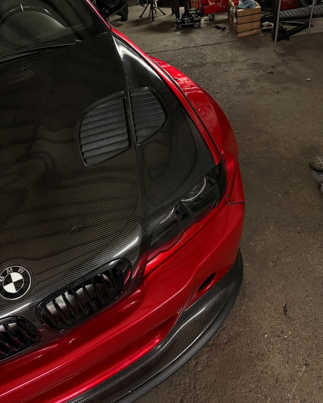 Ultra Glossy Metallic Vampire Red Car Vinyl Wrap BMW PET   review artur._e46 02