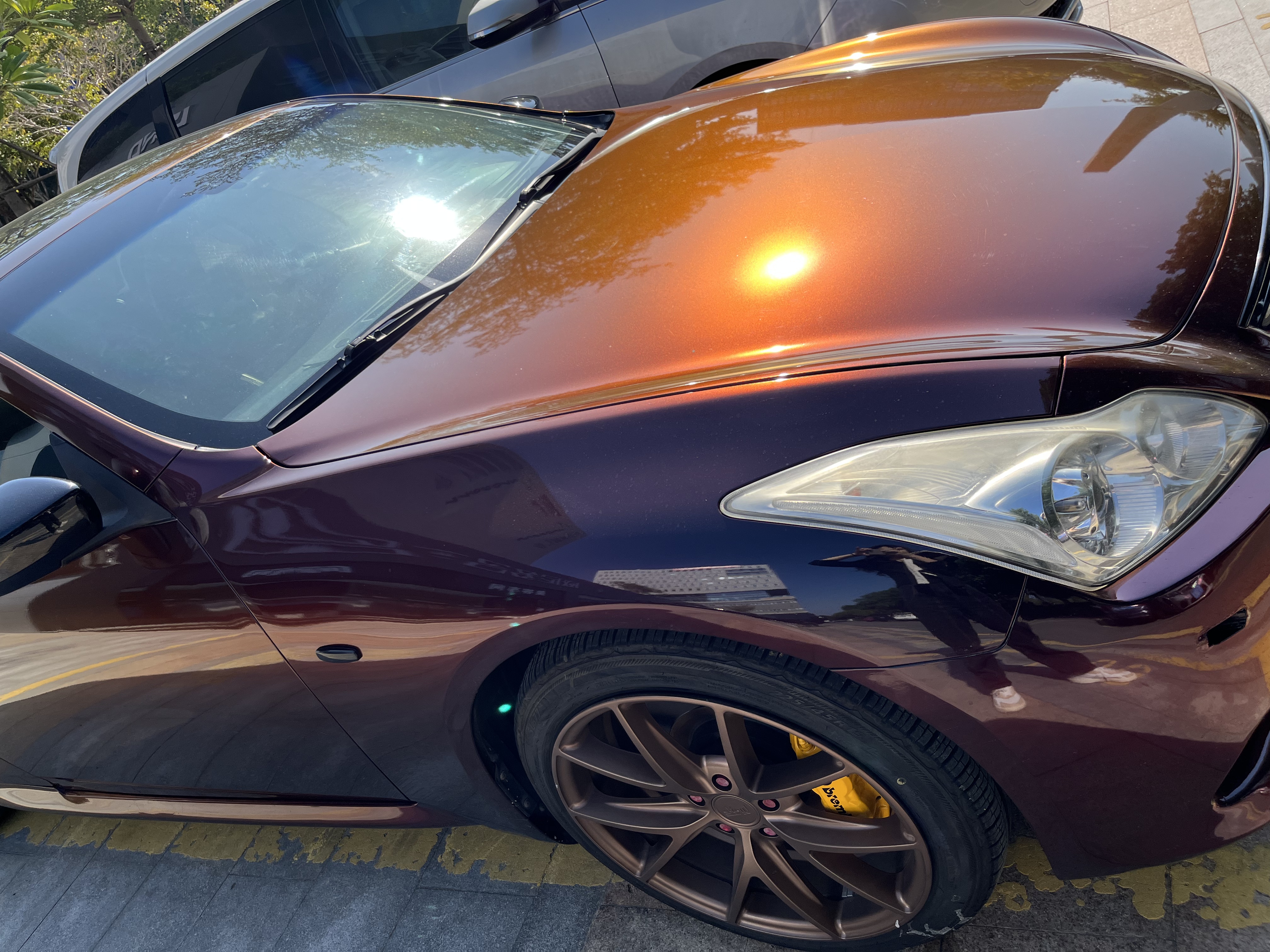 Gloss Chameleon Color Shift Black Red Car Vinyl Wrap PET review Sdeepurpedic 00