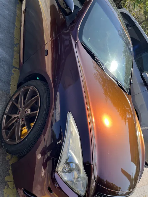 Gloss Chameleon Color Shift Black Red Car Vinyl Wrap PET review 