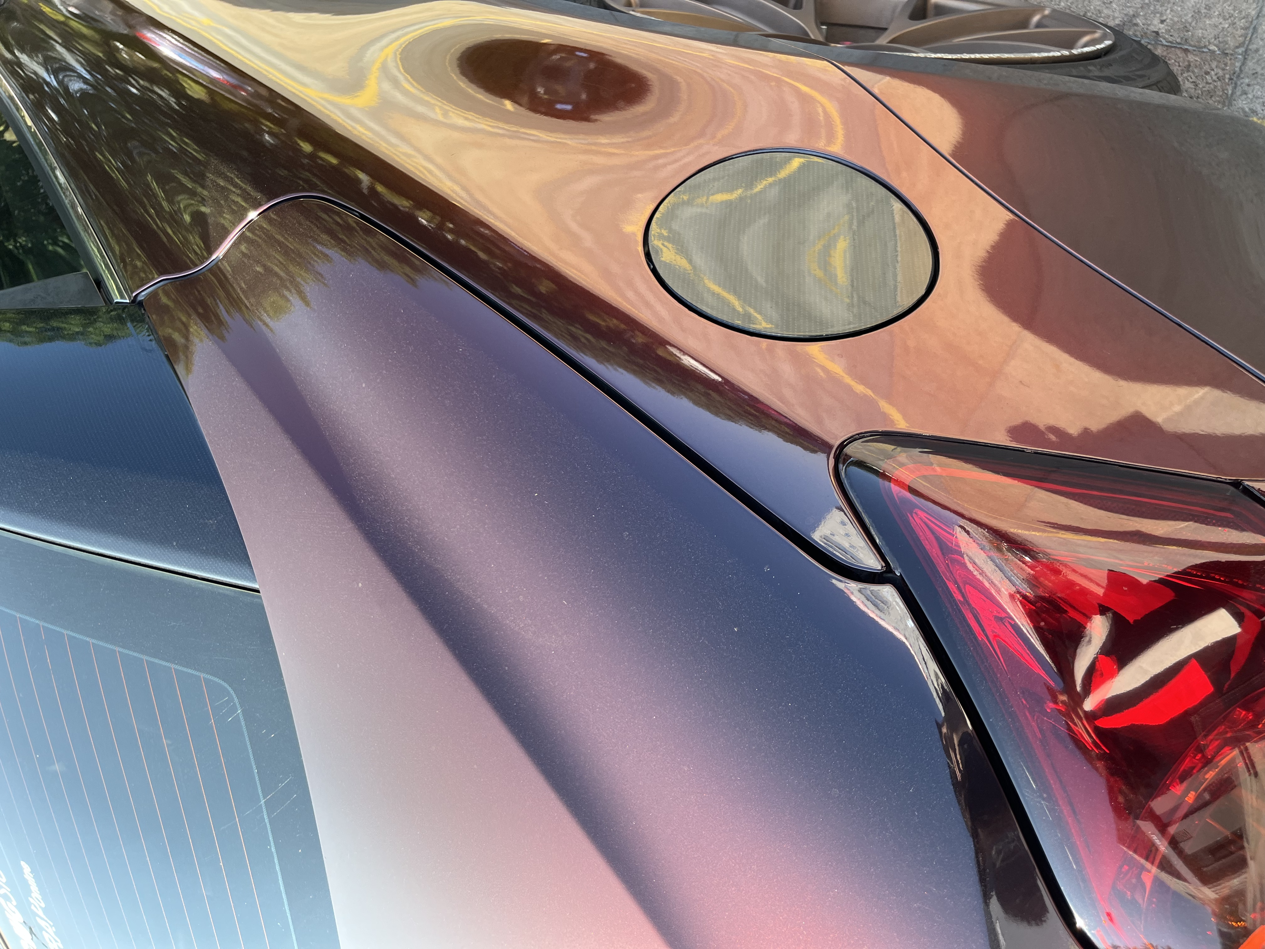 Gloss Chameleon Color Shift Black Red Car Vinyl Wrap PET review Sdeepurpedic 02