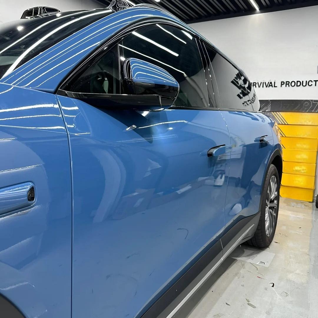 Gloss Neptuen Blue Car Vinyl Wrap PET  review hurz 02