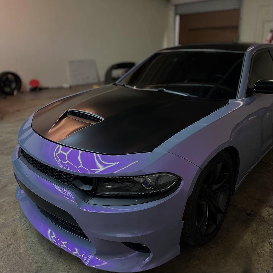 Gloss Metallic Chameleon Candy Grey Purple Car Vinyl Wrap PET review simplewrapz 01