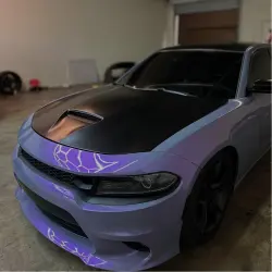 Gloss Metallic Chameleon Candy Grey Purple Car Vinyl Wrap PET review simplewrapz 02
