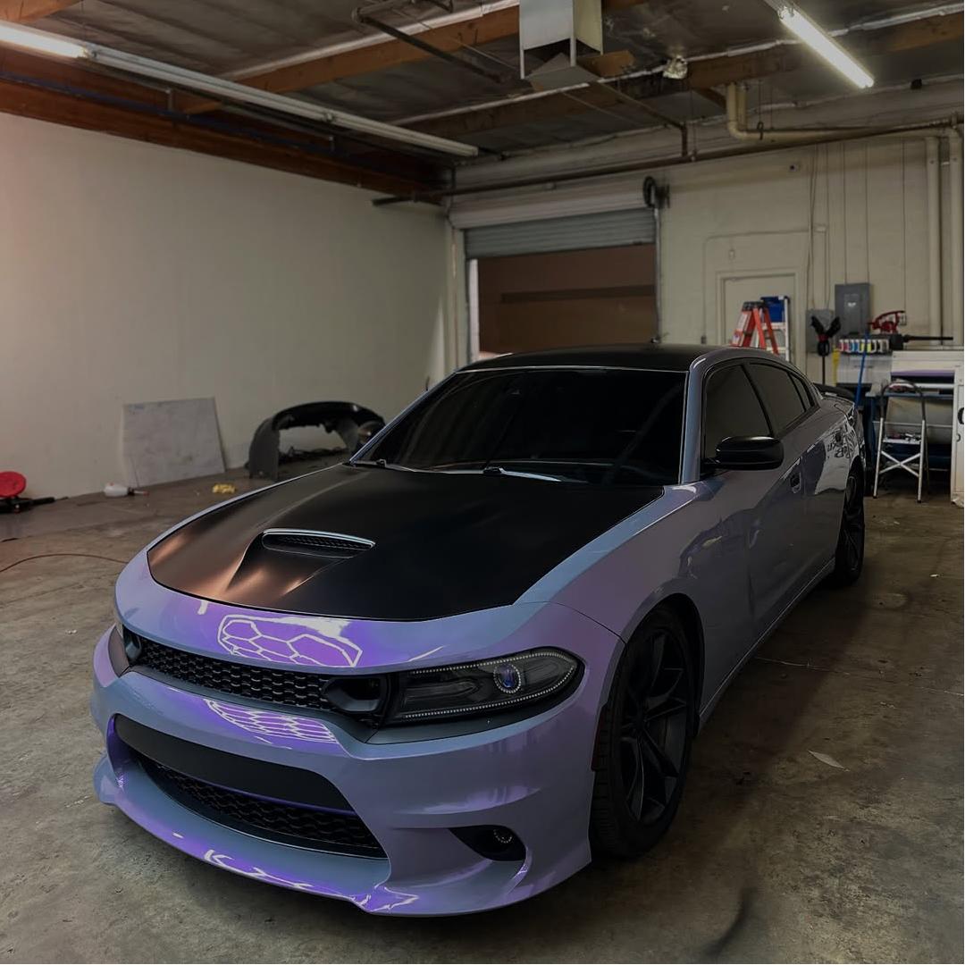 Gloss Metallic Chameleon Candy Grey Purple Car Vinyl Wrap PET review simplewrapz 02