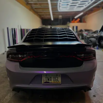 Gloss Metallic Chameleon Candy Grey Purple Car Vinyl Wrap PET review simplewrapz 03