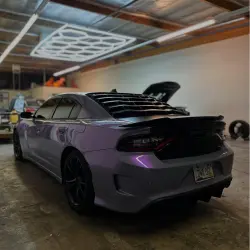 Gloss Metallic Chameleon Candy Grey Purple Car Vinyl Wrap PET review simplewrapz 05