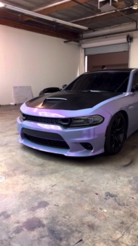 Gloss Metallic Chameleon Candy Grey Purple Car Vinyl Wrap PET review simplewrapz 06