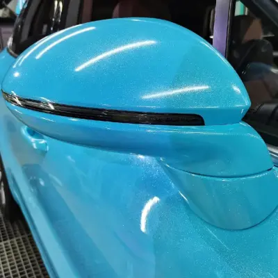 Gloss Metallic Sparkle Sky Blue Car Vinyl Wrap Sale review spark 00
