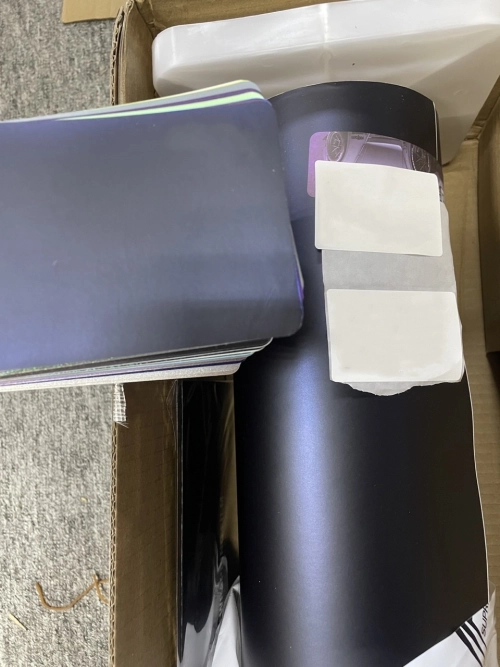 Best Matte Dark Blue Car Vinyl Wrap PET review 