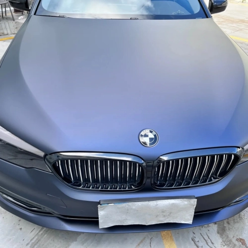 Best Matte Dark Blue Car Vinyl Wrap PET review 