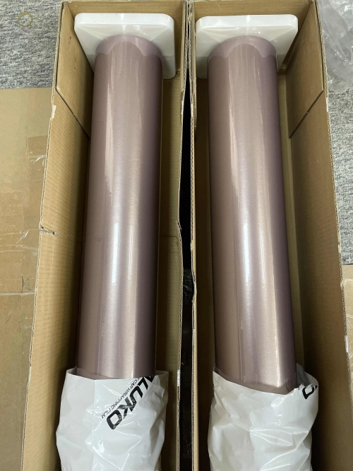 Gloss Metallic Frozen Berry Pink Car Vinyl Wrap PET review 