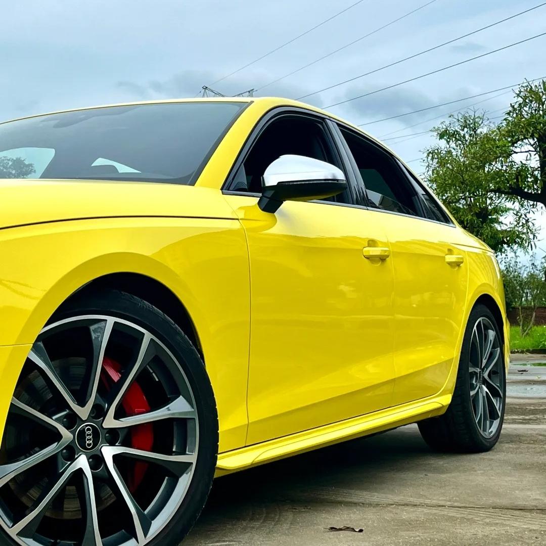 Gloss Maize Yellow Car Vinyl Wrap PET review David 01