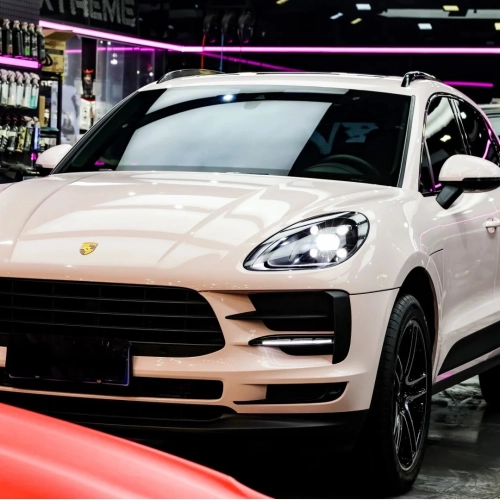 Gloss Metallic Macaron Peach Pink Car Vinyl Wrap review 