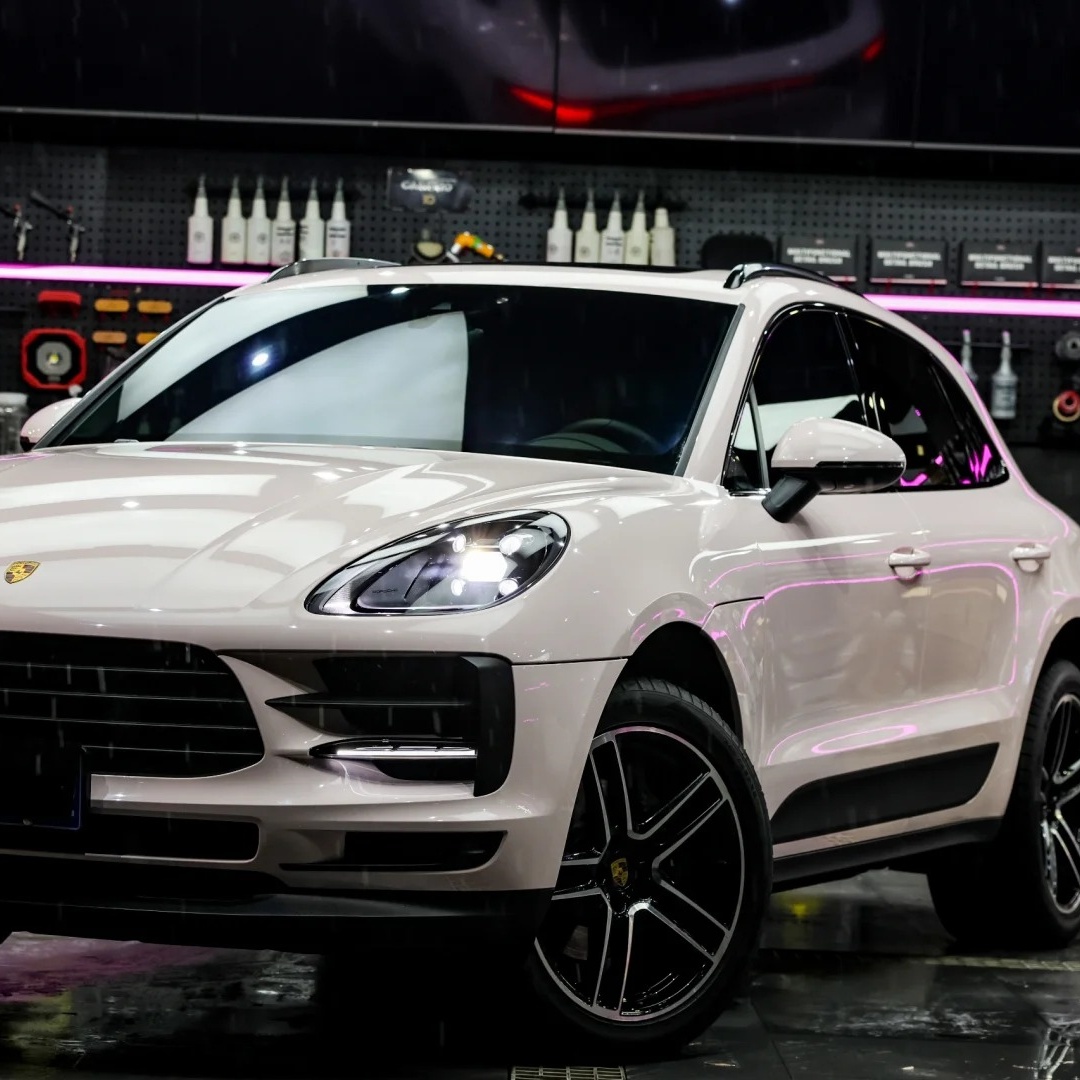 Gloss Metallic Macaron Peach Pink Car Vinyl Wrap review Macaron 03