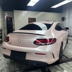 Gloss Metallic Macaron Peach Pink Car Vinyl Wrap review Model 02