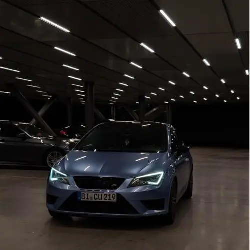 Gloss Metallic Mist Blue Car Vinyl Wrap PET review 