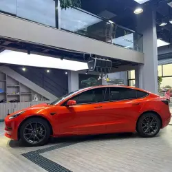 Gloss Metallic Paint Orange Car Vinyl Wrap PET review Alex Loyola 05