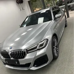 Gloss Metallic GT Silver Car Vinyl Wrap PET review BMW 02