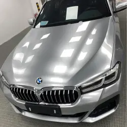 Gloss Metallic GT Silver Car Vinyl Wrap PET review BMW 03