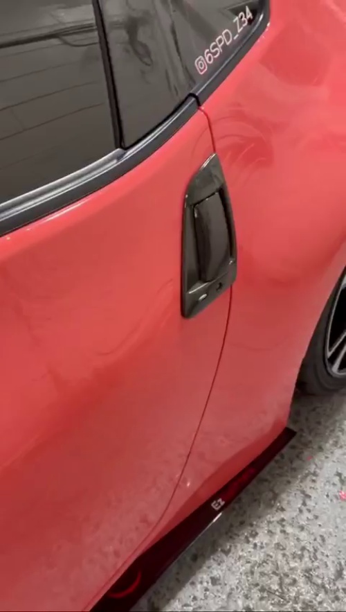 Gloss Coral Orange Car Vinyl Wrap PET review Ahsan 02
