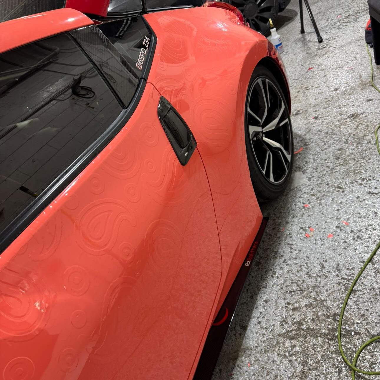 Gloss Coral Orange Car Vinyl Wrap PET review Ahsan 00