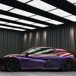 Gloss Metallic Chameleon Yellow Purple Car Vinyl Wrap PET review Chameleon 04
