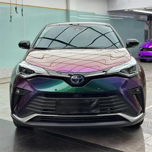 Gloss Metallic Prasinous Green Car Vinyl Wrap PET review 