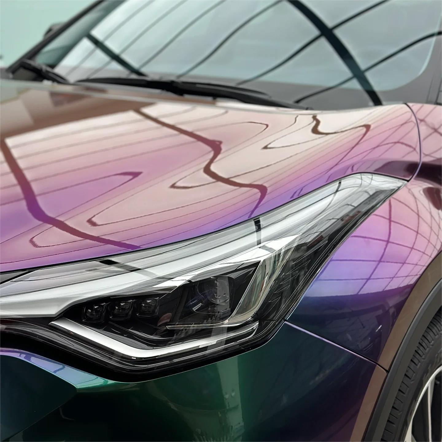 Gloss Metallic Prasinous Green Car Vinyl Wrap PET review Stunning 04