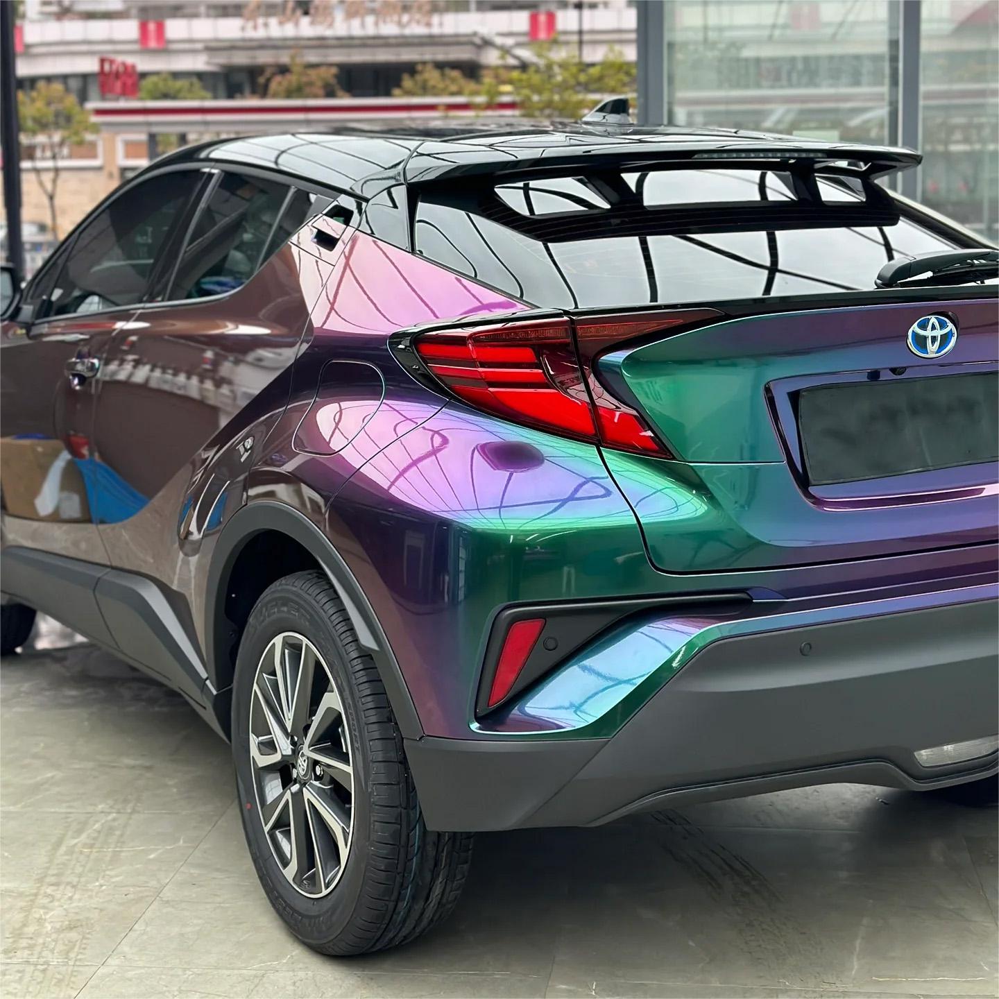 Gloss Metallic Prasinous Green Car Vinyl Wrap PET review Stunning 03