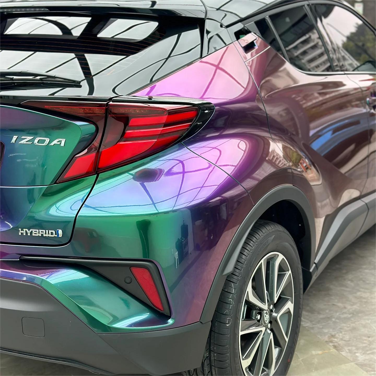 Gloss Metallic Prasinous Green Car Vinyl Wrap PET review Stunning 02