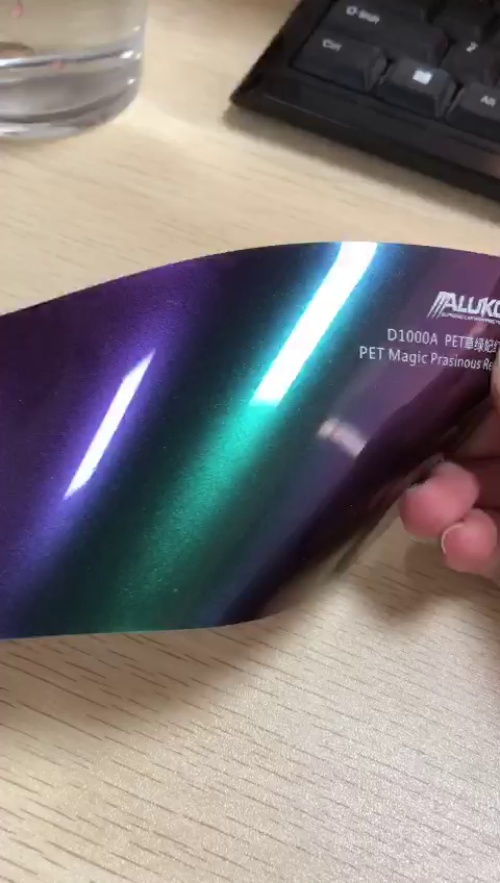 Gloss Metallic Prasinous Green Car Vinyl Wrap PET review Glossy 01