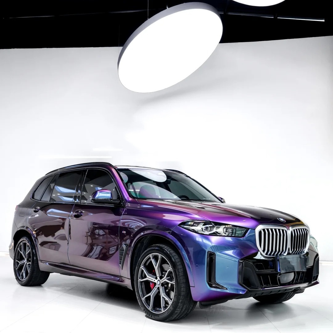 Gloss Metallic Chameleon Purple Blue Car Vinyl Wrap PET review Chameleon 01