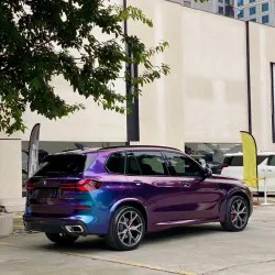 PET Gloss Metallic Chameleon Purple Blue Car Vinyl Wrap review Vinyl 06