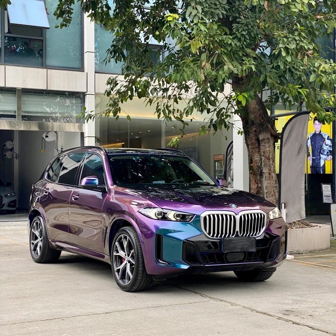 Gloss Metallic Chameleon Purple Blue Car Vinyl Wrap PET review Vinyl 00