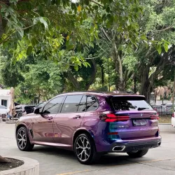 PET Gloss Metallic Chameleon Purple Blue Car Vinyl Wrap review Vinyl 05