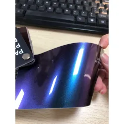 PET Gloss Metallic Chameleon Purple Blue Car Vinyl Wrap review Sample 02