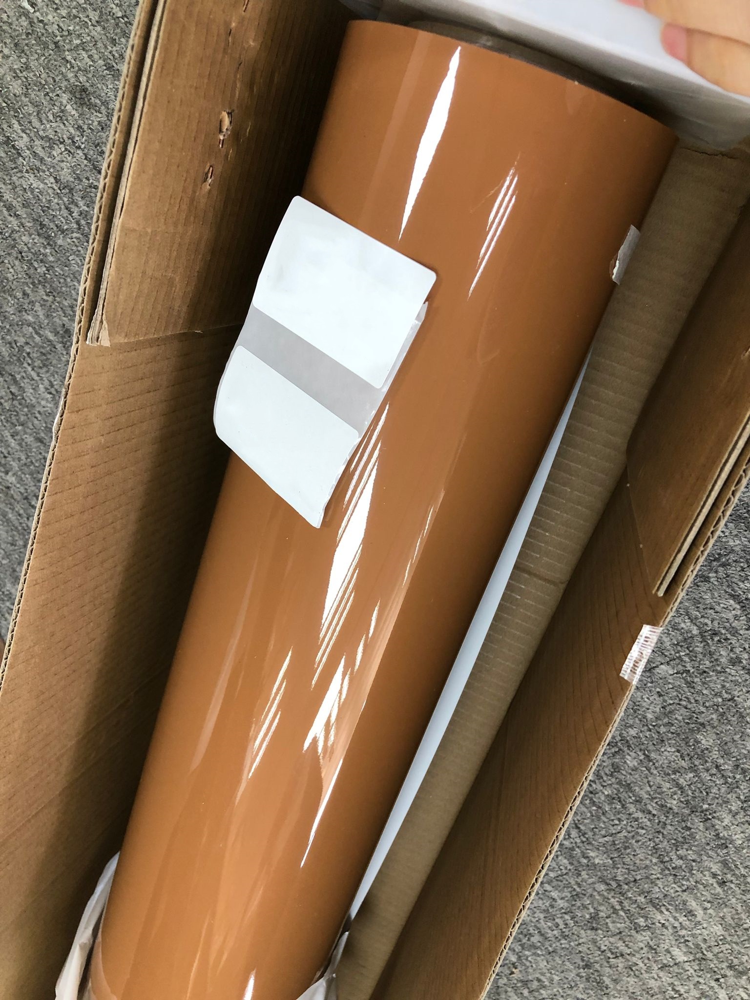 Gloss Crystal Caramel Brown Car Vinyl Wrap PET  review Caramel 02