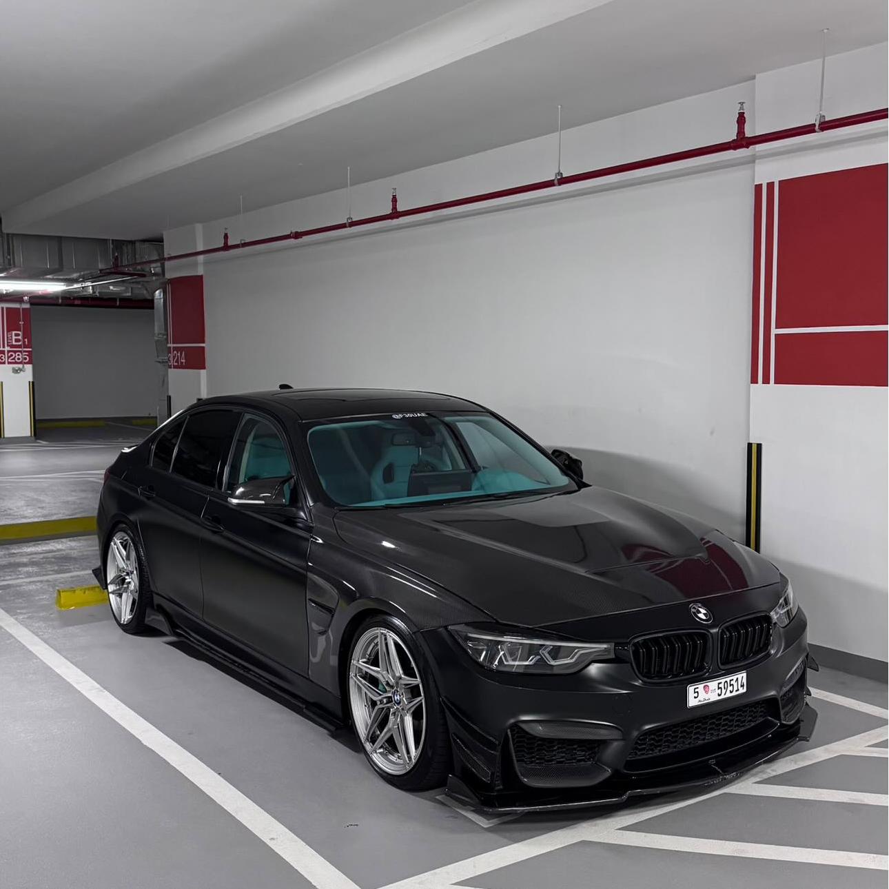 Matte Satin Black Ceramic Black Car Vinyl Wrap BMW  PET  review f30uae 01