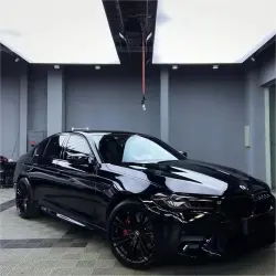 Super Glossy Piano Black Car Vinyl Wrap Porsche BMW PET  review spark 02