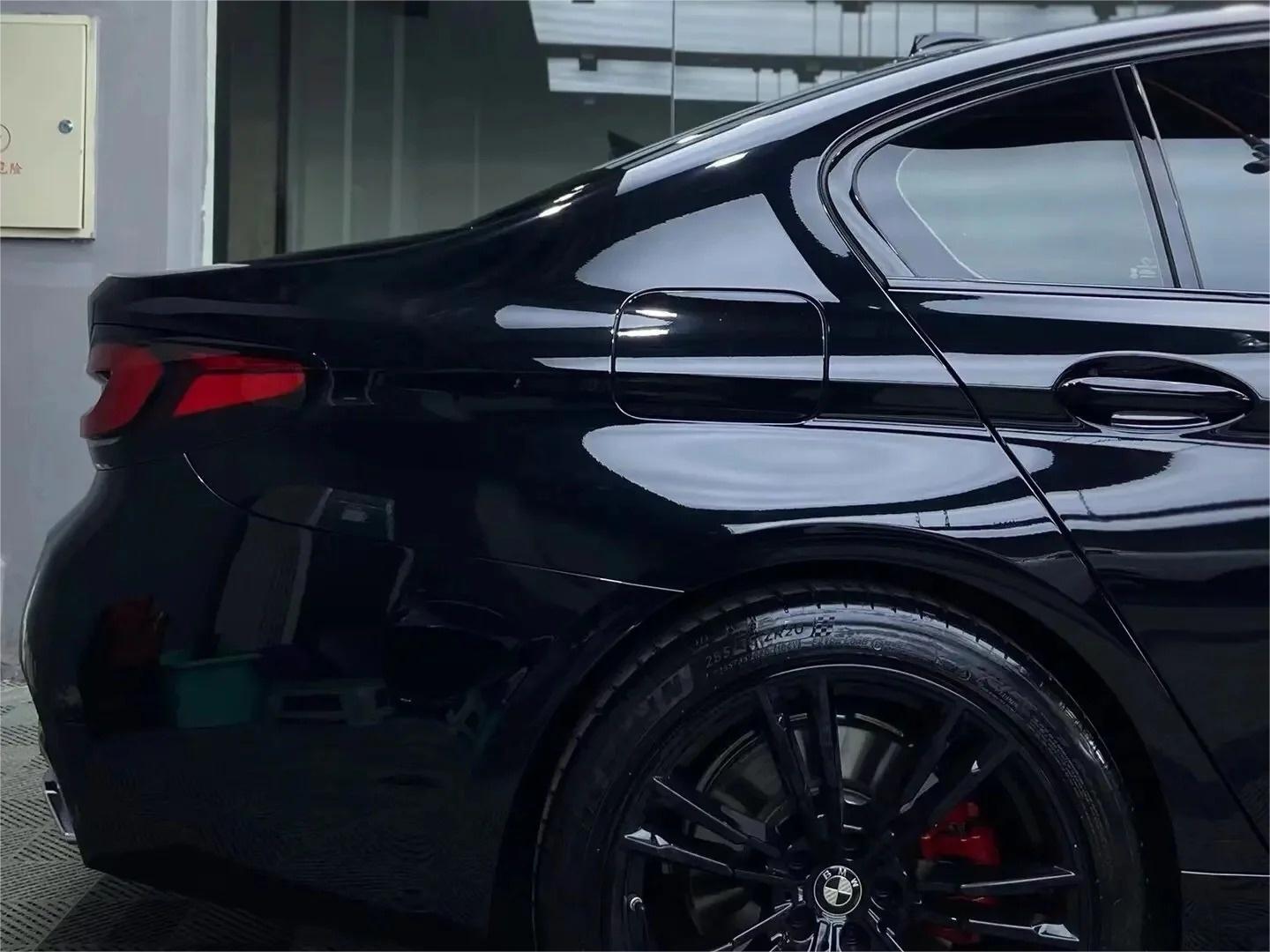 PET Super Glossy Piano Black Car Vinyl Wrap  review spark 02